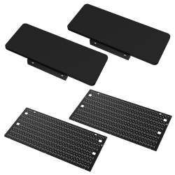 Platform:6 Desk - Desk Extensions and Side Peg Boards Kit, Black